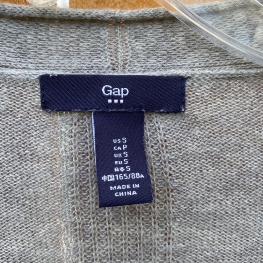 GAP Grey and White Waterfall Cardigan - Picture 3 of 3